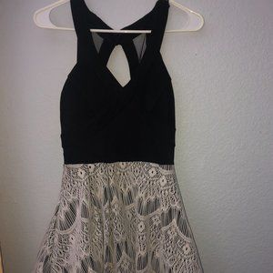 Short Black and White Semi-Formal Dress